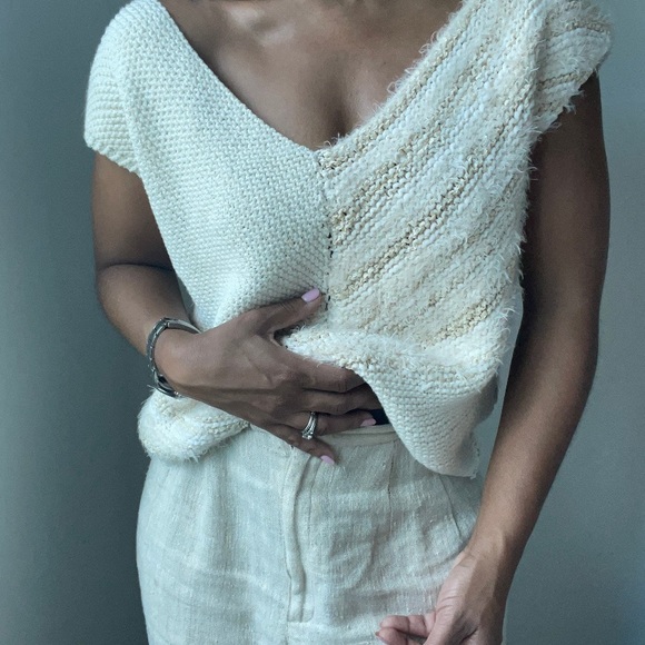 vintage nubby textured slouchy sweater - Picture 6 of 8